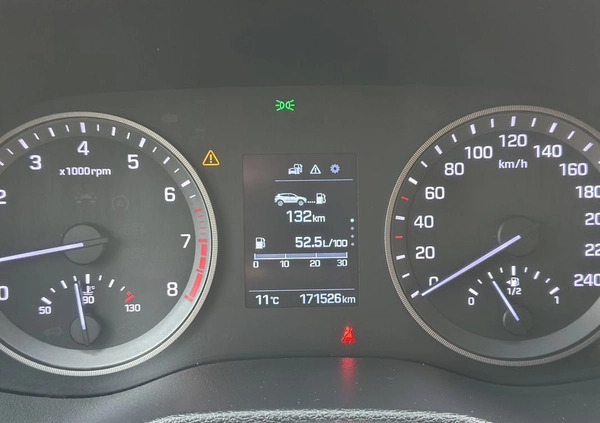 Hyundai Tucson cena 65900 przebieg: 171526, rok produkcji 2016 z Bartoszyce małe 191